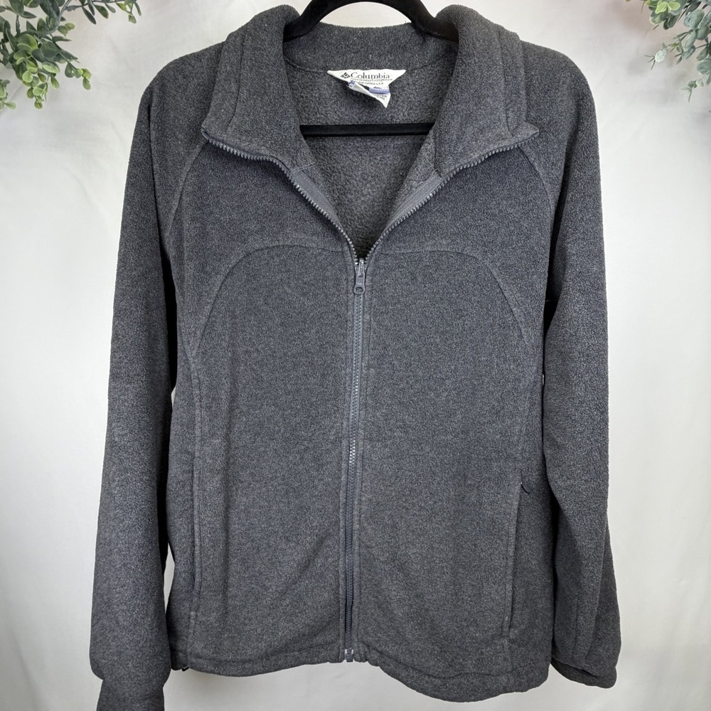 Columbia Full Zip Women's Jacket Size L Gray Pockets Interchange Core
